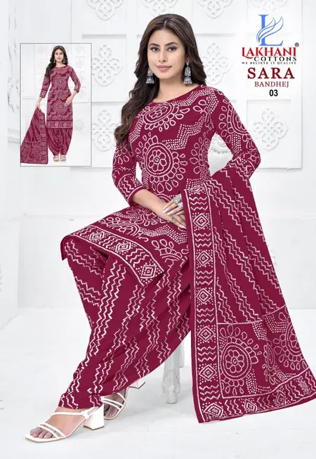Sara Bandhej Vol 1 By Lakhani Pure Cotton Dress Material Wholesale Online